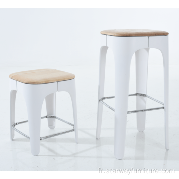 Tabouret de bar moderne de design moderne avec repose-pieds